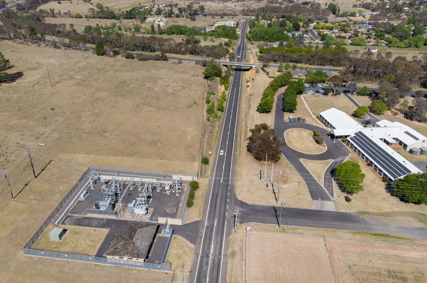 Aerial view of the New England Renewable Energy Zone in and around Armidale.