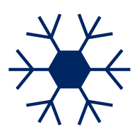 blue snowflake pictogram