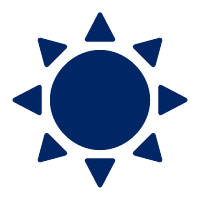 blue sun pictogram