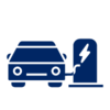 Pictogram representing electric vehicle charging
