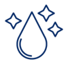 Pictogram of clean water in blue